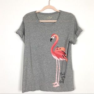 Kate Spade Flamingo Strut Your Stuff T-shirt SM